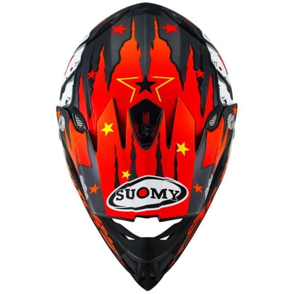 SUOMY MX Jump Hazard Grey Red Dirtbike ATV Helmet - Image 3