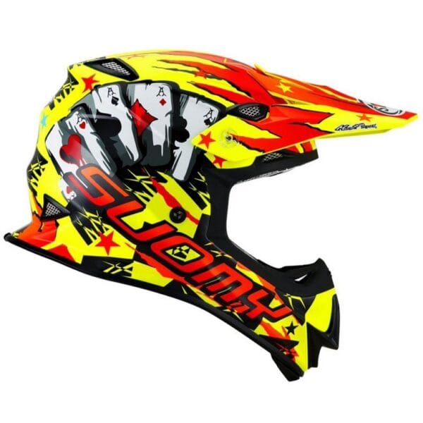 SUOMY MX Jump Hazard Yellow Red Dirtbike ATV Helmet - Image 5