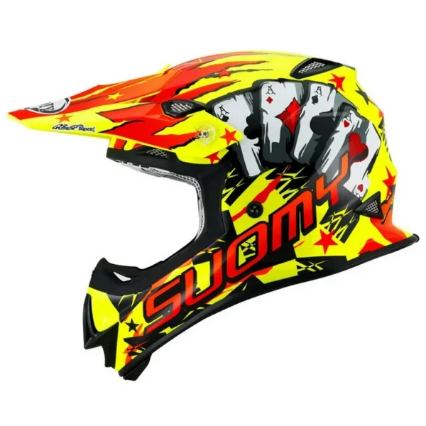 SUOMY MX Jump Hazard Yellow Red Dirtbike ATV Helmet