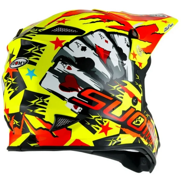 SUOMY MX Jump Hazard Yellow Red Dirtbike ATV Helmet - Image 3