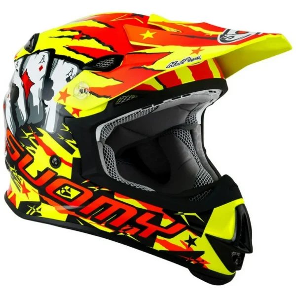 SUOMY MX Jump Hazard Yellow Red Dirtbike ATV Helmet - Image 2