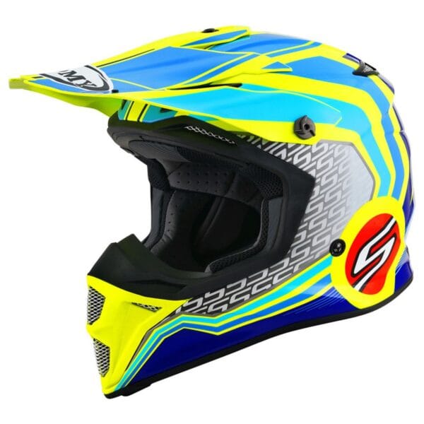 SUOMY MX Speed Forward Blue Yellow Dirtbike ATV Helmet - Image 8