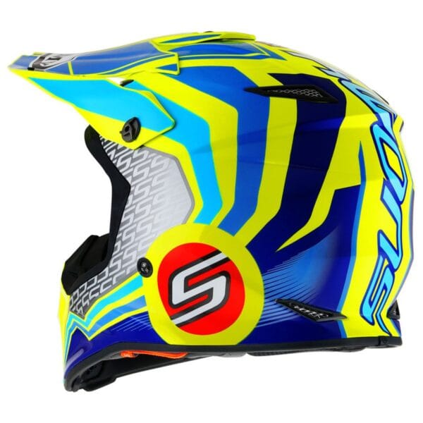 SUOMY MX Speed Forward Blue Yellow Dirtbike ATV Helmet - Image 6