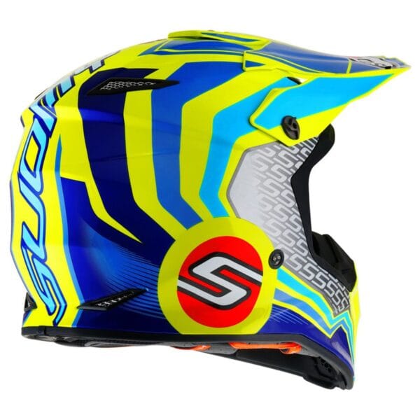 SUOMY MX Speed Forward Blue Yellow Dirtbike ATV Helmet - Image 4