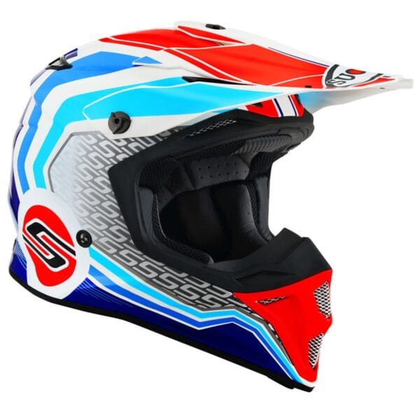 SUOMY MX Speed Forward Blue White Dirtbike ATV Helmet - Image 7