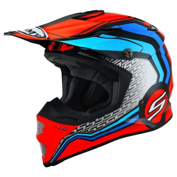 SUOMY MX Speed Forward Orange Blue Dirtbike ATV Helmet - Image 8