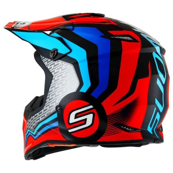 SUOMY MX Speed Forward Orange Blue Dirtbike ATV Helmet - Image 6