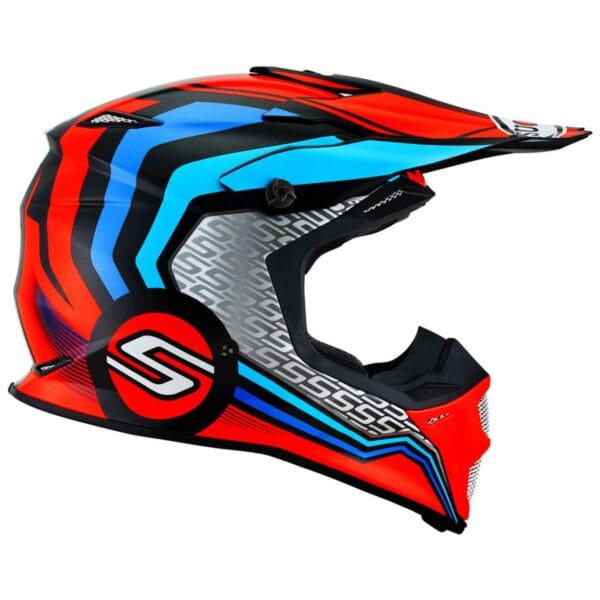 SUOMY MX Speed Forward Orange Blue Dirtbike ATV Helmet - Image 5