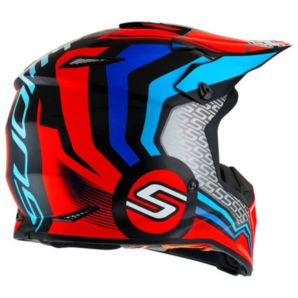 SUOMY MX Speed Forward Orange Blue Dirtbike ATV Helmet - Image 4