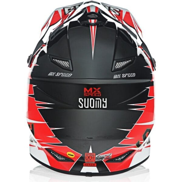 Suomy MX SPEED Warp Helmet - Black/Red | Ultra-Lightweight, MIPS Protection, Coolmax Comfort - Image 4