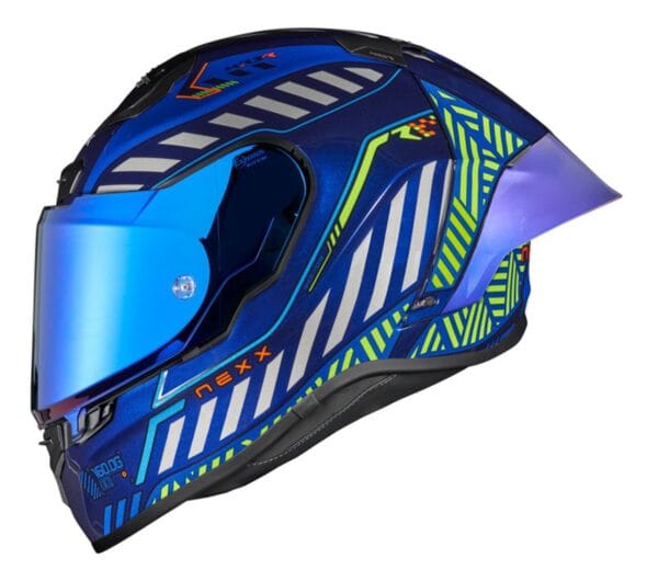 NEXX XR3R OUT BREAK INDIGO BLUE CARBON FIBER MOTORCYCLE RACING HELMET