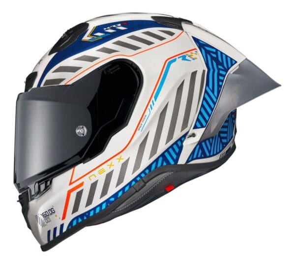 NEXX XR3R OUT BREAK WHITE BLUE CARBON FIBER MOTORCYCLE RACING HELMET