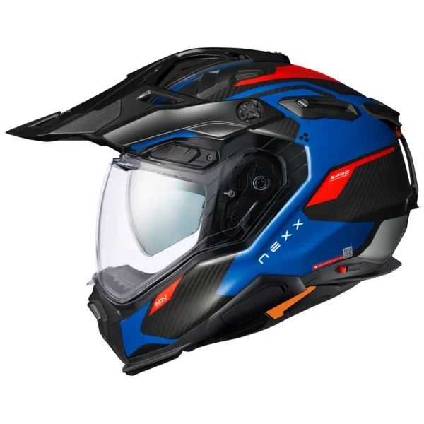 NEXX XWED3 KEYO MATTE BLUE RED MOTORCYCLE ADVENTURE HELMET