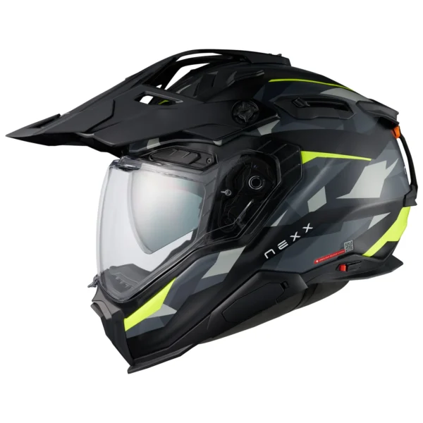 NEXX XWED3 TRAILMANIA MATTE GREY NEON MOTORCYCLE ADVENTURE HELMET