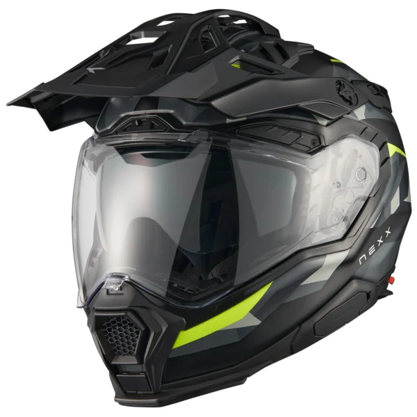 NEXX XWED3 TRAILMANIA MATTE GREY NEON MOTORCYCLE ADVENTURE HELMET - Image 4